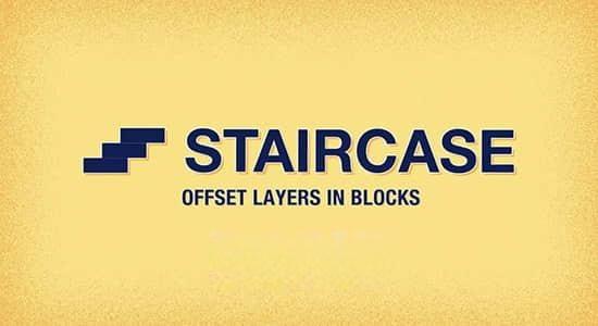 多图层一键快速排列AE脚本 Staircase V1.05 多图层一键快速排列AE脚本 Staircase V1.05