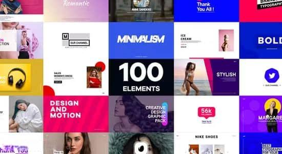 100个现代时尚图形文字排版展示动画AE模板 Modern Graphic & Transition Pack 100个现代时尚图形文字排版展示动画AE模板 Modern Graphic & Transition Pack