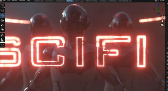 Blender插件-三维科幻HUD元素特效 Scifi Elements Ultimate v1.00
