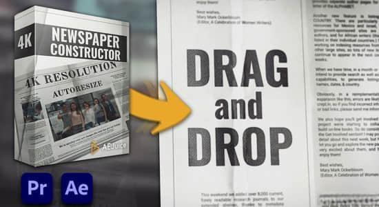 AE/PR模板-报纸新闻头条图文场景展示动画 Newspaper Constructor AE/PR模板-报纸新闻头条图文场景展示动画 Newspaper Constructor