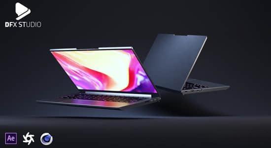 三维笔记本电脑建模灯光材质渲染C4D教程 Cinema 4D How to Create a 3D Laptop Promo 三维笔记本电脑建模灯光材质渲染C4D教程 Cinema 4D How to Create a 3D Laptop Promo