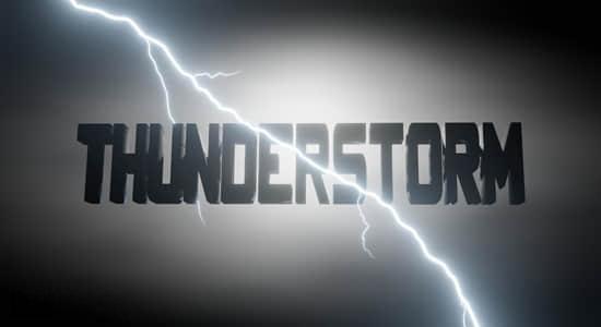 Blender插件-打雷下雨闪电模拟特效 Thunderstorm V1.2 – Create Lightnings, Clouds And Rain
