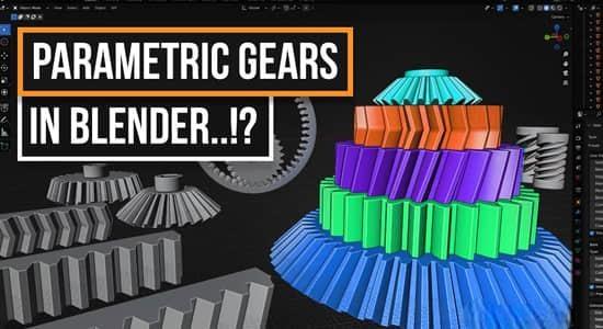 Blender插件-三维齿轮制作插件 Precision Gears V0.08