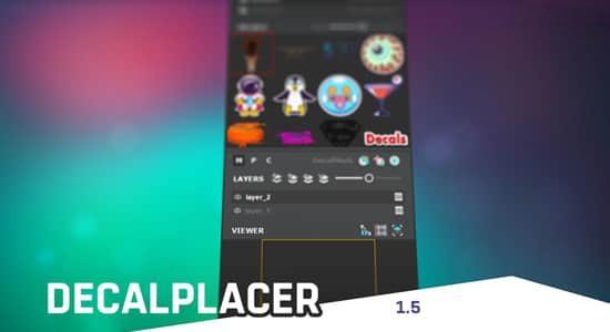 3DS MAX插件-可爱卡通模型贴图贴花工具 Decal Placer V1.5