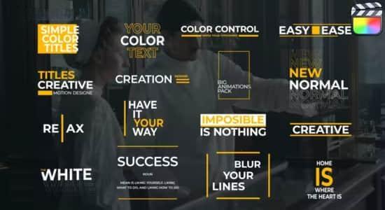 FCPX插件-16个现代文字大标题组合动画 Modern Titles FCPX插件-16个现代文字大标题组合动画 Modern Titles