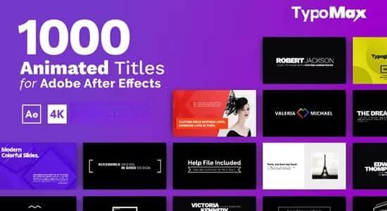 AE模板-1000种文字标题字幕条排版动画 TypoMax AE模板-1000种文字标题字幕条排版动画 TypoMax