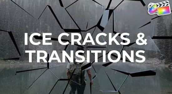24个寒冰裂纹破碎特效转场动画FCPX插件 Ice Cracks And Transitions
