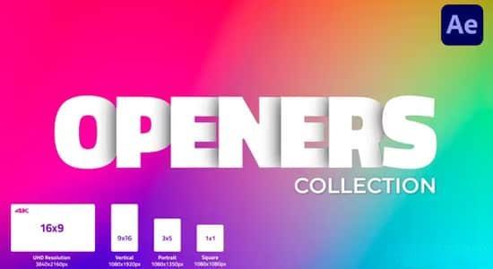 AE模板-10套时尚网络图形视频文字排版快闪动画片头 Openers Pack AE模板-10套时尚网络图形视频文字排版快闪动画片头 Openers Pack