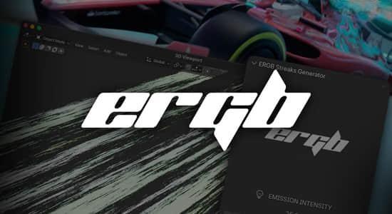 Blender插件-创意光线拖尾背景特效 ERGB Streak Panels v1.0.1 Blender插件-创意光线拖尾背景特效 ERGB Streak Panels v1.0.1