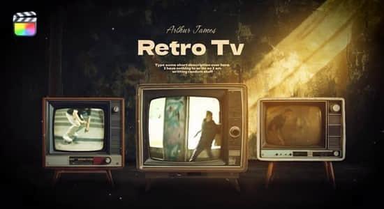FCPX插件-6组复古老电视机场景图像显示动画 Retro TV in Dark Room FCPX插件-6组复古老电视机场景图像显示动画 Retro TV in Dark Room