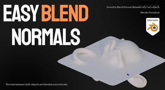 Blender插件-法线融合操作工具 Easy Blend Normals v1.0.1 Blender插件-法线融合操作工具 Easy Blend Normals v1.0.1