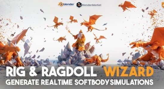 人物角色模型骨骼自动绑定布偶生成器Blender插件 Auto Rig & Ragdoll Wizard v1.0.1