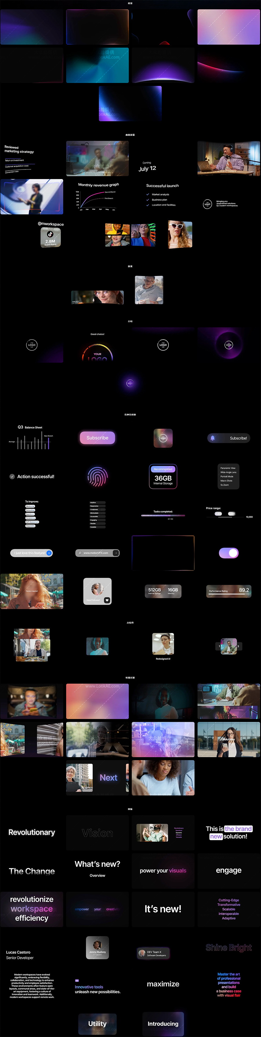 FCPX插件-83个简约时尚视频编辑元素文字标题转场动画 FCPX插件-83个简约时尚视频编辑元素文字标题转场动画