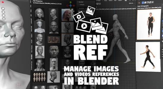 三维建模图片视频参考Blender插件 Blendref V1.7 三维建模图片视频参考Blender插件 Blendref V1.7
