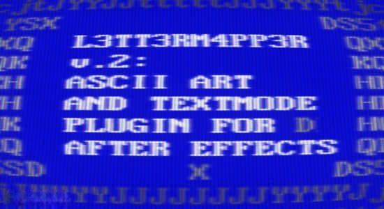 AE插件-ASCII文本乱码艺术视频映射特效 L3tt3rM4pp3r2 V2.3 Win AE插件-ASCII文本乱码艺术视频映射特效 L3tt3rM4pp3r2 V2.3 Win