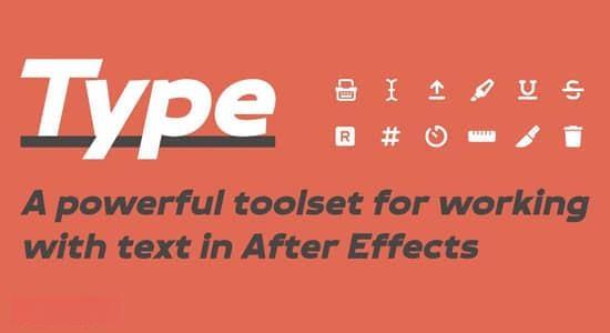 AE脚本-给文字添加特效动画 Type V1.6+使用教程 AE脚本-给文字添加特效动画 Type V1.6+使用教程