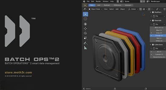 Blender插件-数据管理器工具 Batch Operations V1.12 Blender插件-数据管理器工具 Batch Operations V1.12