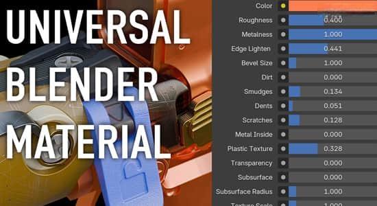 Blender插件-实用快速贴图材质 Universal Blender Material V1 Blender插件-实用快速贴图材质 Universal Blender Material V1