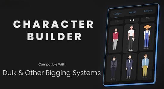 AE脚本-二维卡通人物角色绑定动画生成器 Character Builder v1.2.5+使用教程 AE脚本-二维卡通人物角色绑定动画生成器 Character Builder v1.2.5+使用教程