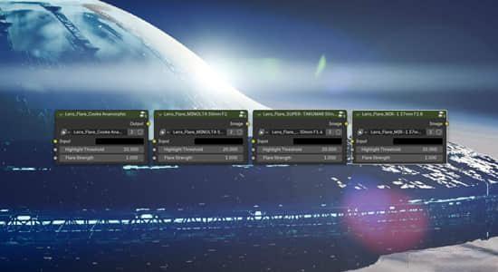 Blender插件-真实镜头耀斑光效 Easy Lens Flares V1.2 Blender插件-真实镜头耀斑光效 Easy Lens Flares V1.2