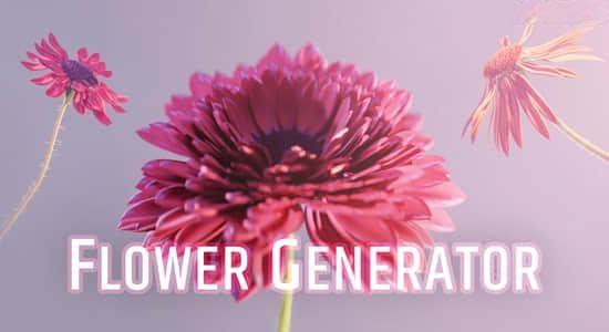 Blender预设-盛开花卉花朵生成器资产 Flower Generator v1.1 Blender预设-盛开花卉花朵生成器资产 Flower Generator v1.1