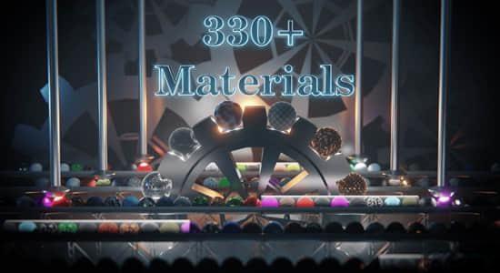 Blender预设-330种金属塑料木质布料石头玻璃发光材质 Advanced Material Pack v1.3 Blender预设-330种金属塑料木质布料石头玻璃发光材质 Advanced Material Pack v1.3
