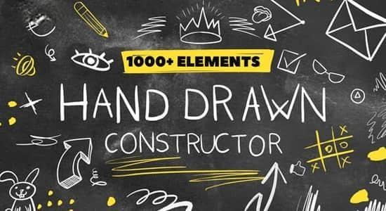 AE脚本-1120个手绘线条涂鸦图形动画元素预设 Hand Drawn Constructor AE脚本-1120个手绘线条涂鸦图形动画元素预设 Hand Drawn Constructor