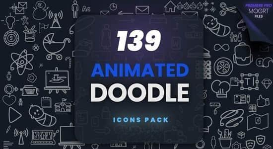 PR模板-139个手绘图形图案符号涂鸦动画包 Animated Doodle MOGRT Pack PR模板-139个手绘图形图案符号涂鸦动画包 Animated Doodle MOGRT Pack