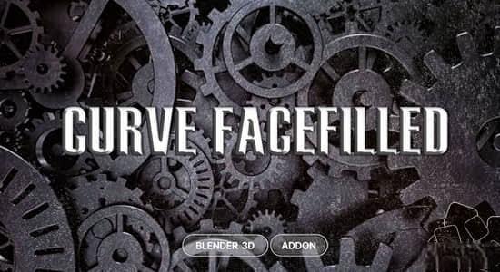 Blender插件-实时绘制复杂图形曲线工具 Curve Facefilled V1.1.6 Blender插件-实时绘制复杂图形曲线工具 Curve Facefilled V1.1.6