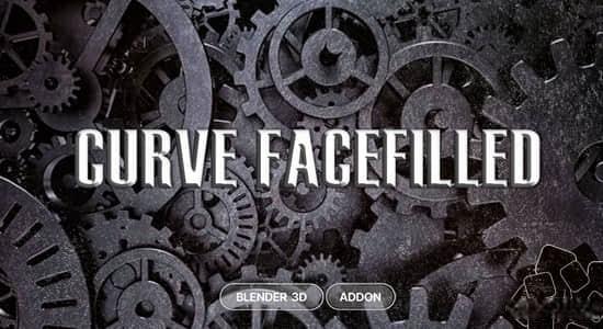 Blender插件-实时绘制复杂图形曲线工具 Curve Facefilled V1.1.7 Blender插件-实时绘制复杂图形曲线工具 Curve Facefilled V1.1.7