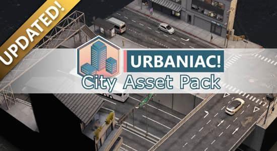 城市街道高架桥道路设施模型资产Blender预设 Urbaniac! Street Roads & Highways v3.00