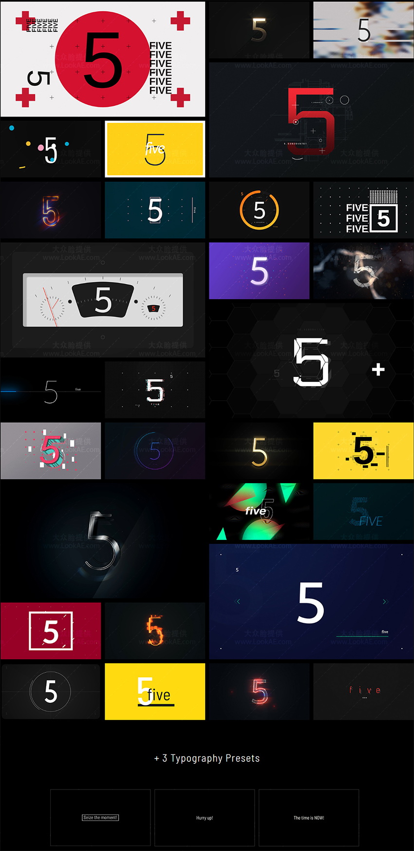 FCPX插件-30个时尚精美数字倒计时开场片头动画 mCountdown FCPX插件-30个时尚精美数字倒计时开场片头动画 mCountdown