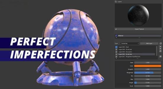 Blender插件-完美划痕污迹做旧工具 Perfect Imperfections v1.0 Blender插件-完美划痕污迹做旧工具 Perfect Imperfections v1.0