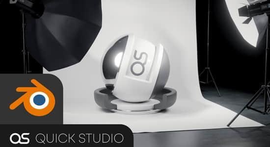 Blender插件-摄影棚三维灯光渲染工具 Quick Studio V2.1.0+预设库 Blender插件-摄影棚三维灯光渲染工具 Quick Studio V2.1.0+预设库
