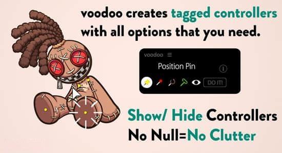 AE脚本-木偶图钉工具高级绑定控制 Voodoo V1.002 含使用教程