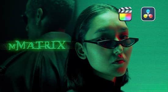 FCPX/达芬奇插件-16组黑客帝国视觉特效转场文字标题动画 FCPX/达芬奇插件-16组黑客帝国视觉特效转场文字标题动画