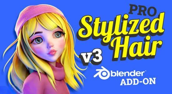 Blender插件-卡通头发制作工具 Stylized Hair PRO V3.14+使用教程 Blender插件-卡通头发制作工具 Stylized Hair PRO V3.26+使用教程