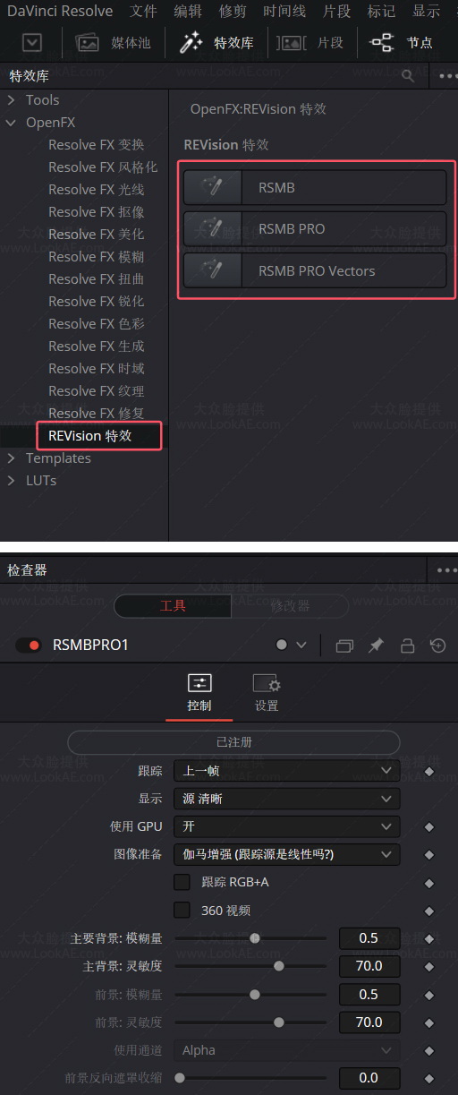 Win中文版-RSMB运动模糊达芬奇插件 ReelSmart Motion Blur v6.5.9 Win中文版-RSMB运动模糊达芬奇插件 ReelSmart Motion Blur v6.5.9
