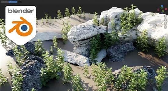Blender插件-自然环境植物石头预设 BagaPie Modifier Assets V10.4.14+预设库 Blender插件-自然环境植物石头预设 BagaPie Modifier Assets V10.4.14+预设库