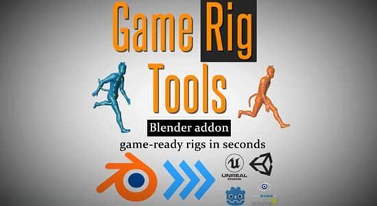 Blender插件-三维游戏人物角色绑定导出工具 Game Rig Tools + 使用教程 Blender插件-三维游戏人物角色绑定导出工具 Game Rig Tools V4.1.0+使用教程