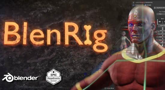 Blender插件-三维立体人物角色绑定工具 BlenRig 6 V4.1.0 Blender插件-三维立体人物角色绑定工具 BlenRig 6 V4.1.0