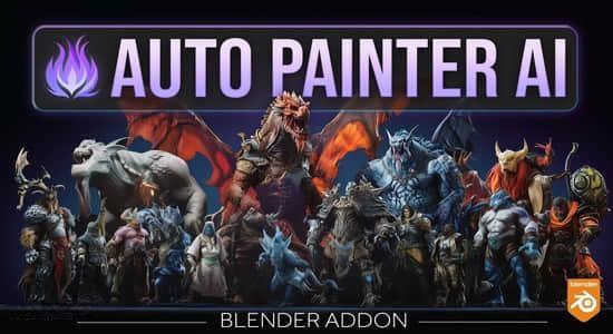 Blender插件-AI智能自动绘制纹理贴图工具 Auto Painter AI V1.0.0+使用教程 Blender插件-AI智能自动绘制纹理贴图工具 Auto Painter AI V1.0.0+使用教程