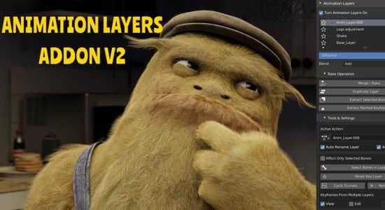 Blender插件-图层动画控制 Animation Layers V2.1.9.4 Blender插件-图层动画控制 Animation Layers V2.1.9.4