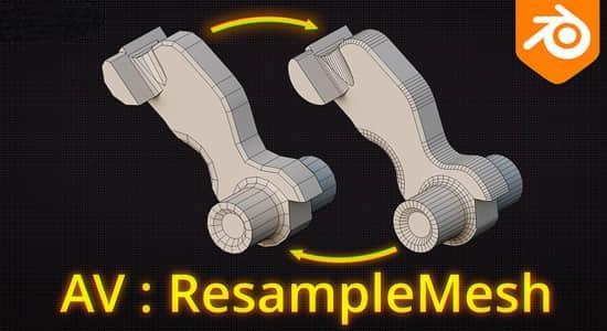 Blender插件-三维模型网格智能平滑过渡 Resample Mesh v1.0.4 Blender插件-三维模型网格智能平滑过渡 Resample Mesh v1.0.6