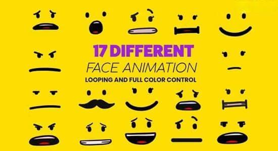 AE模板-可爱卡通脸部表情包动画 Cartoon Animated Face Pack 03 AE模板-可爱卡通脸部表情包动画 Cartoon Animated Face Pack 03