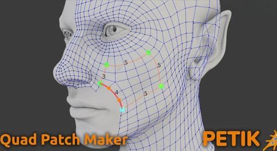 Blender插件-快速自定义重拓扑工具 Petik v2.0.4 – Retopology Patch Maker Blender插件-快速自定义重拓扑工具 Petik v2.0.4 – Retopology Patch Maker