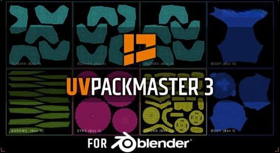 Blender插件-高效且功能齐全的UV贴图打包工具 UVPackmaster PRO v3.2.6 Blender插件-高效且功能齐全的UV贴图打包工具 UVPackmaster PRO v3.2.6
