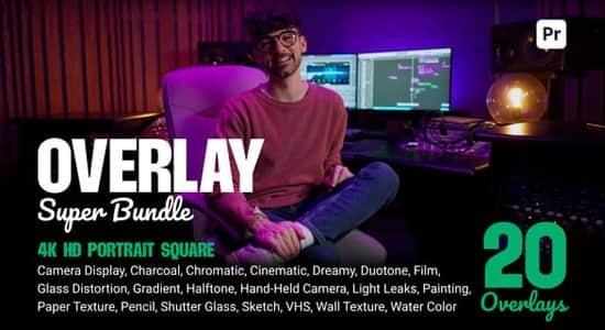 PR模板-20组视觉特效叠加包 Overlay Super Bundle PR模板-20组视觉特效叠加包 Overlay Super Bundle