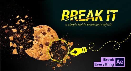 AE脚本-自定义爆炸粉碎破碎动画效果 Break It! v1.6.0+使用教程 AE脚本-自定义爆炸粉碎破碎动画效果 Break It! v1.6.0+使用教程