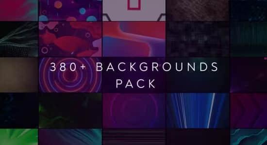 PR模板-380个精美创意抽象粒子渐变图形背景循环动画 Backgrounds Pack